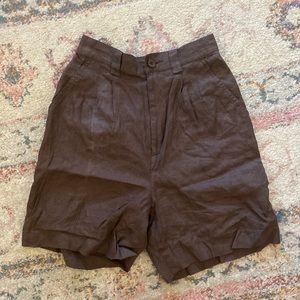 Vintage high waisted Linen Safari mom 90s Short